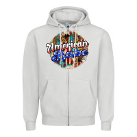 Dove Grey american babe Zipper Hoodie - JahusDesignShop