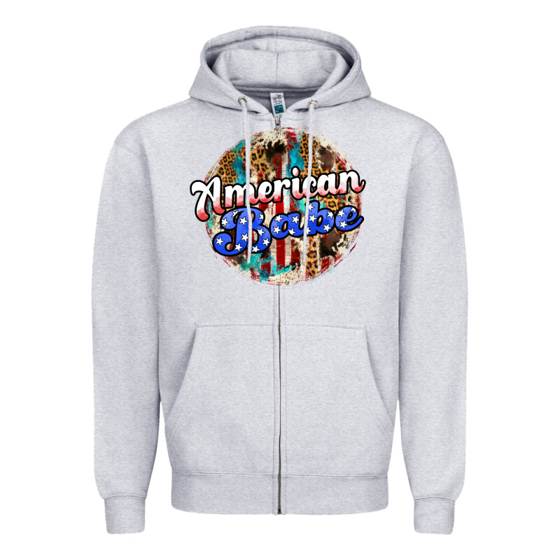 American Babe Zipper Hoodie by JahusDesignShop | Teevron