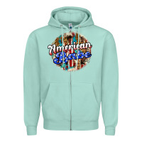 Seafoam american babe Zipper Hoodie - JahusDesignShop