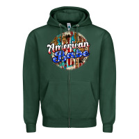 Sports Green american babe Zipper Hoodie - JahusDesignShop