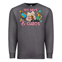 Charcoal Heather 100 days of coffe and chaos Premium Sweatshirt - MaliasSmallBusiness