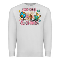 Dove Grey 100 days of coffe and chaos Premium Sweatshirt - MaliasSmallBusiness