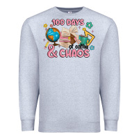 Heather Grey 100 days of coffe and chaos Premium Sweatshirt - MaliasSmallBusiness