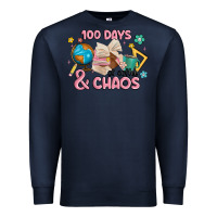 Navy 100 days of coffe and chaos Premium Sweatshirt - MaliasSmallBusiness