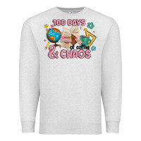 Oatmeal Heather 100 days of coffe and chaos Premium Sweatshirt - MaliasSmallBusiness