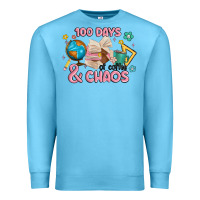 Ocean Blue 100 days of coffe and chaos Premium Sweatshirt - MaliasSmallBusiness