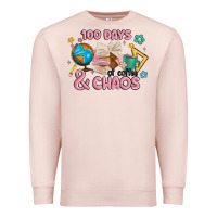 Pale Pink 100 days of coffe and chaos Premium Sweatshirt - MaliasSmallBusiness