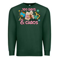 Sports Green 100 days of coffe and chaos Premium Sweatshirt - MaliasSmallBusiness