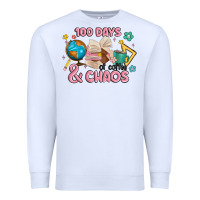 White 100 days of coffe and chaos Premium Sweatshirt - MaliasSmallBusiness