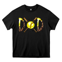 Black dad softball Heavy Core Tee - RacoonDesign