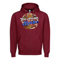Burgundy american babe Zipper Hoodie - JahusDesignShop