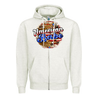 Oatmeal Heather american babe Zipper Hoodie - JahusDesignShop