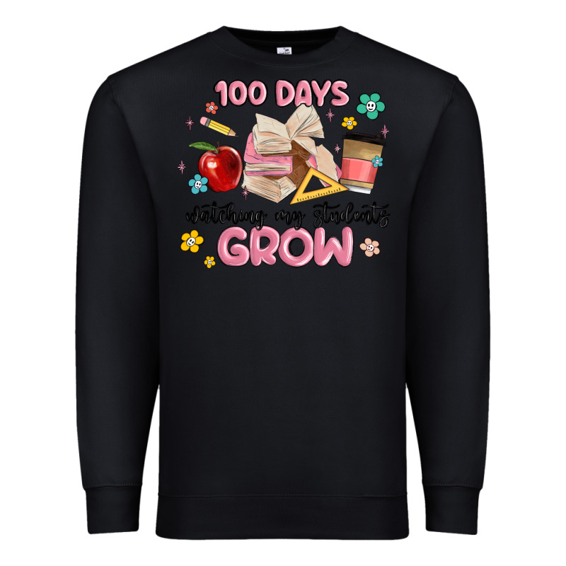 100 Days Of Watching My Students Grow Premium Sweatshirt by MaliasSmallBusiness | Teevron
