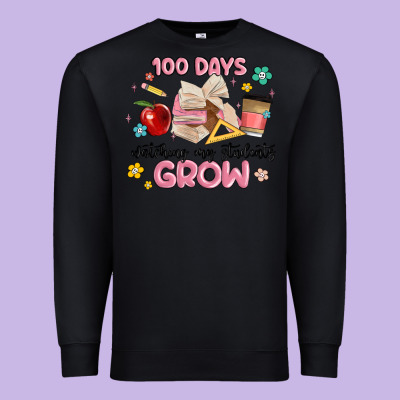 100 Days Of Watching My Students Grow Premium Sweatshirt Designed By Maliassmallbusiness