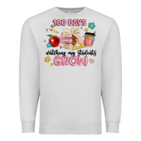 Dove Grey 100 days of watching my students grow Premium Sweatshirt - MaliasSmallBusiness