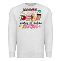 Oatmeal Heather 100 days of watching my students grow Premium Sweatshirt - MaliasSmallBusiness