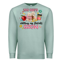 Seafoam 100 days of watching my students grow Premium Sweatshirt - MaliasSmallBusiness
