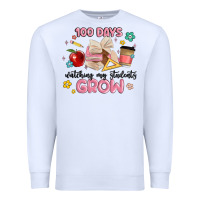White 100 days of watching my students grow Premium Sweatshirt - MaliasSmallBusiness