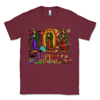 Burgundy our lady of guadalupe happy hallothanksmas Classic Tee - JahusDesignShop