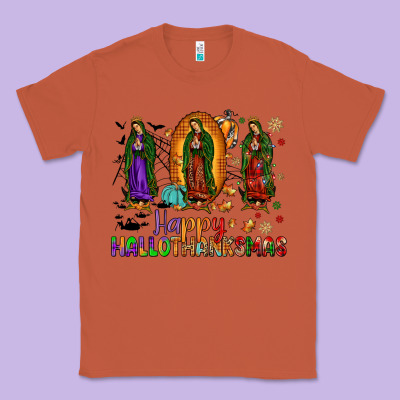 Our Lady Of Guadalupe Happy Hallothanksmas Classic Tee Designed By Jahusdesignshop