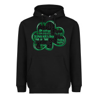 Black st patricks day shamrock typography Heavyweight Hoodie - MaliasSmallBusiness