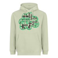 Matcha st patricks day shamrock typography Heavyweight Hoodie - MaliasSmallBusiness