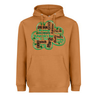 Meerkat st patricks day shamrock typography Heavyweight Hoodie - MaliasSmallBusiness