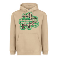 Mushroom st patricks day shamrock typography Heavyweight Hoodie - MaliasSmallBusiness