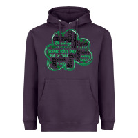 Plum st patricks day shamrock typography Heavyweight Hoodie - MaliasSmallBusiness