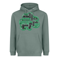 Sage st patricks day shamrock typography Heavyweight Hoodie - MaliasSmallBusiness