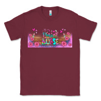 Burgundy proud nurse libbey glass Classic Tee - BundleAndBundleShop