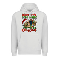 Dove Grey when you’re dead inside but it's christmas Premium Hoodie - BundleAndBundleShop