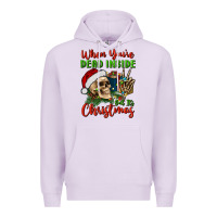 Lilac when you’re dead inside but it's christmas Premium Hoodie - BundleAndBundleShop