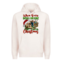 Pale Pink when you’re dead inside but it's christmas Premium Hoodie - BundleAndBundleShop