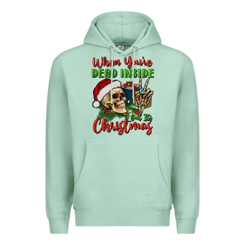 When You’re Dead Inside But It's Christmas Premium Hoodie by BundleAndBundleShop | Teevron