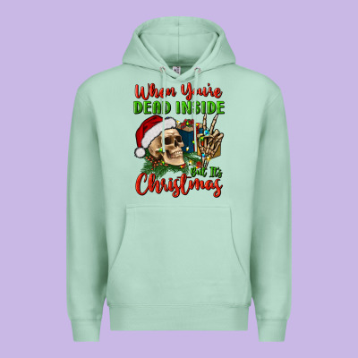 When You’re Dead Inside But It's Christmas Premium Hoodie Designed By Bundleandbundleshop