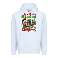 White when you’re dead inside but it's christmas Premium Hoodie - BundleAndBundleShop