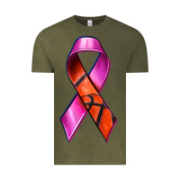 Vintage Olive Breast Cancer Ribbon Basketball Vintage Tee - texasbilliewilder