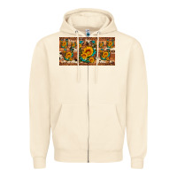Sandshell sunflower gemstone leopard cowhide horseshoe license plate Zipper Hoodie - Artiststas