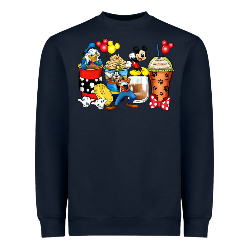 Cartoon Characters Coffee Cups Heavyweight Sweatshirt by Zillion Design Studio | Teevron