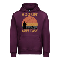 Mauve Wine Hookin Ain t Easy Fishing Urban Hoodie - Bettercallsaul
