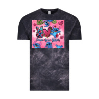 Cloud Black peace love stitch Vintage Tee - Zillion Design Studio