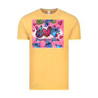 Vintage Mustard peace love stitch Vintage Tee - Zillion Design Studio