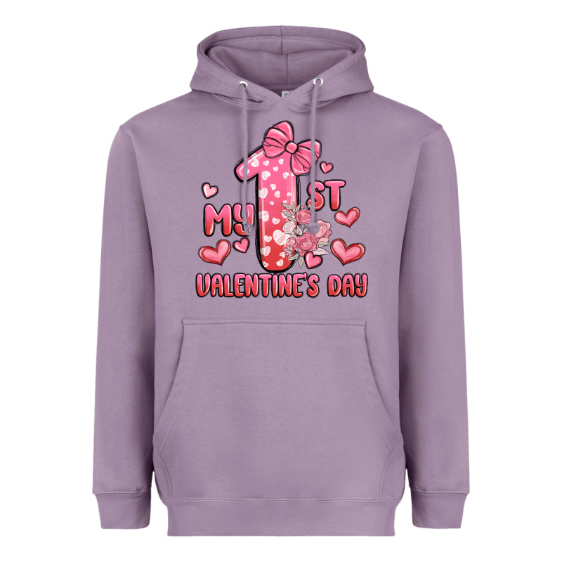 My First Valentines Day Heavyweight Hoodie by MaliasSmallBusiness | Teevron