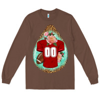Chestnut american football and western roses teardrop Long Sleeve Tee - BundleAndBundleShop