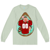Matcha american football and western roses teardrop Long Sleeve Tee - BundleAndBundleShop