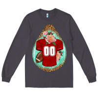 Smoke american football and western roses teardrop Long Sleeve Tee - BundleAndBundleShop