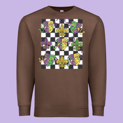 Mardi Gras Premium Sweatshirt Designed By Maliassmallbusiness