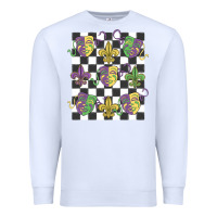 White mardi gras Premium Sweatshirt - MaliasSmallBusiness