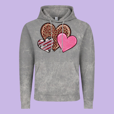 Vintage Hoodie valentine's day hearts